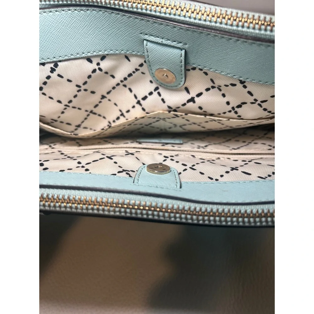 Kate Spade New York Loden Newbury‎ Lane Satchel Hand Bag Light Blue Saffiano